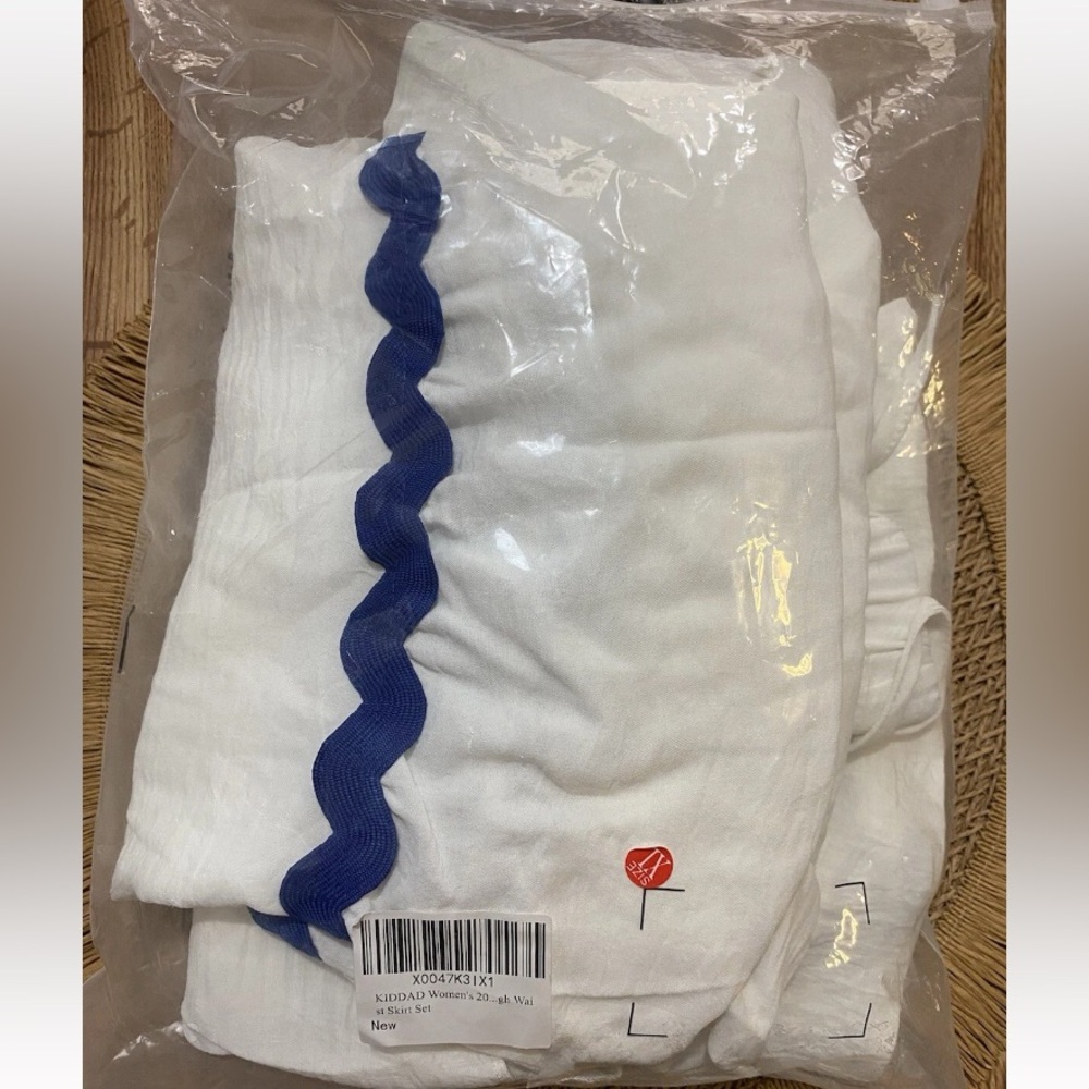 Woman's 2 Piece Set Casual Cropped Tank Top High Waist Skirt XL White Summer Set - Picture 12 of 13